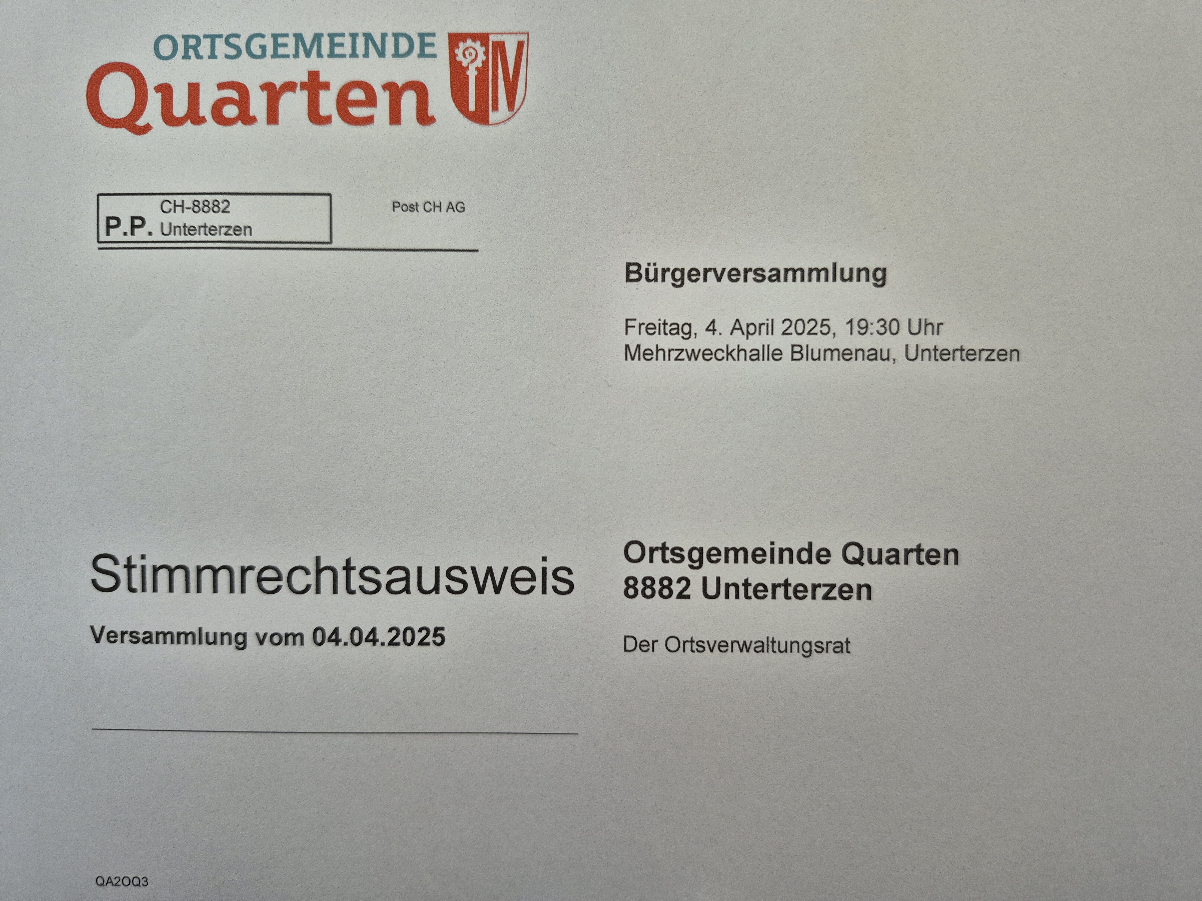 Bericht Bürgerversammlung